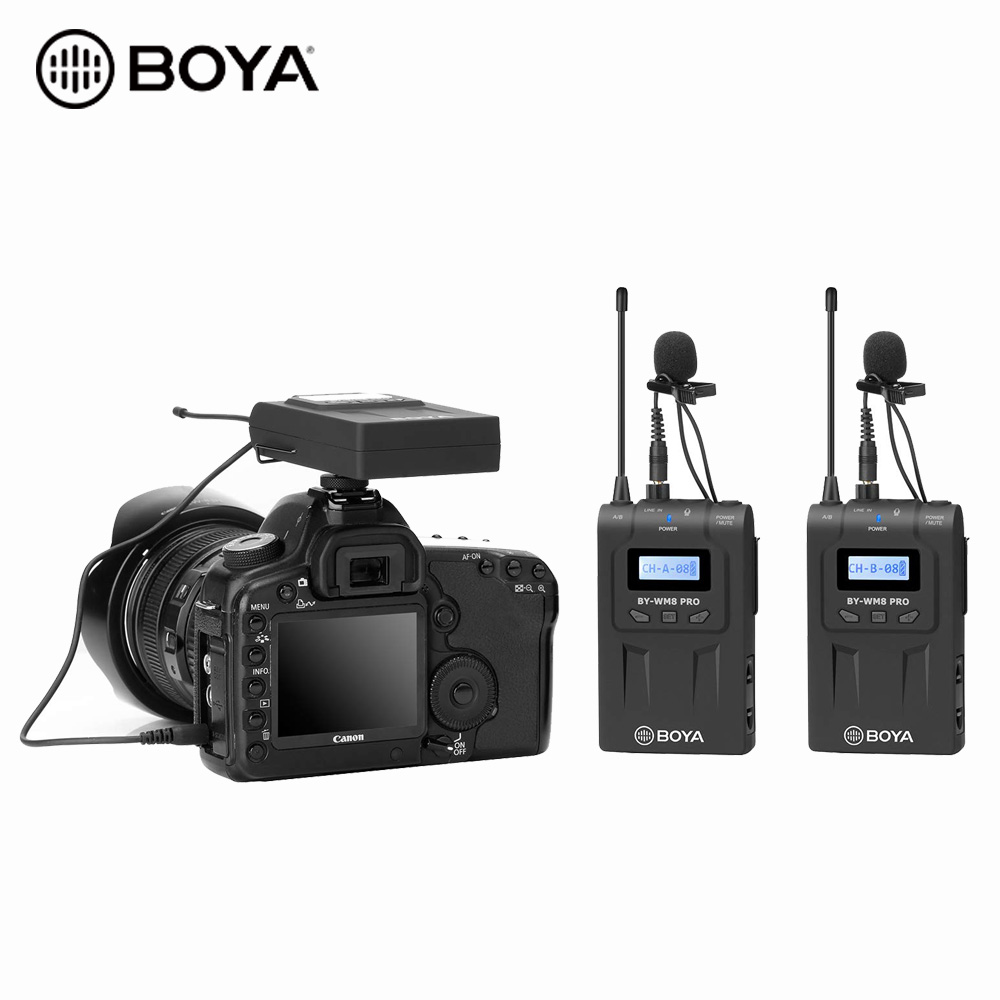 BOYA BY-WM8 Pro-K2 UHF Dual-Channel Wireless Microphone