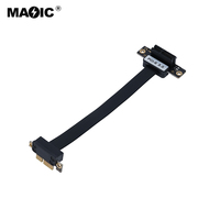 Câble d'extension de carte graphique Magelei PCI-E 1X PCIe 3.0 avec conducteur en cuivre pur et gaine TPE, adaptateur Riser mâle-femelle pour ordinateur
