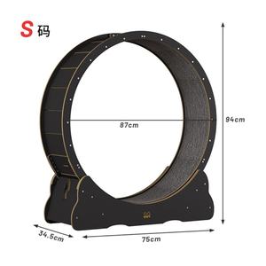 Tapis roulant pour chat UE en bois/bambou, panneau à haute teneur en fibres, écologique, silencieux, jouet d'exercice, rouleau antidérapant, mouvement des pieds stable, capacité de charge - Product Image 2