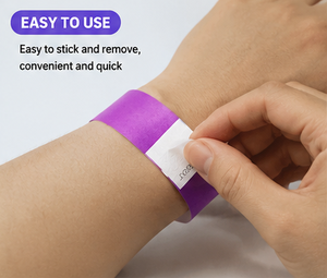 Fluorescent Tyvek Wristbands 5 Bright Colors 19mm Width Non-Toxic Paper Waterproof Environmental Friendly Folk Art Casual Style - Product Image 5