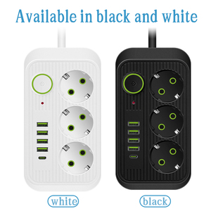 Regleta de Enchufes con 4 Puertos USB, Protección Contra Sobretensiones IP44, Control Remoto Wi-Fi, ABS, 16A, Opciones de Tipo de <span class=keywords><strong>Enchufe</strong></span> Personalizadas OEM/ODM, Mercado Ruso - Product Image 5