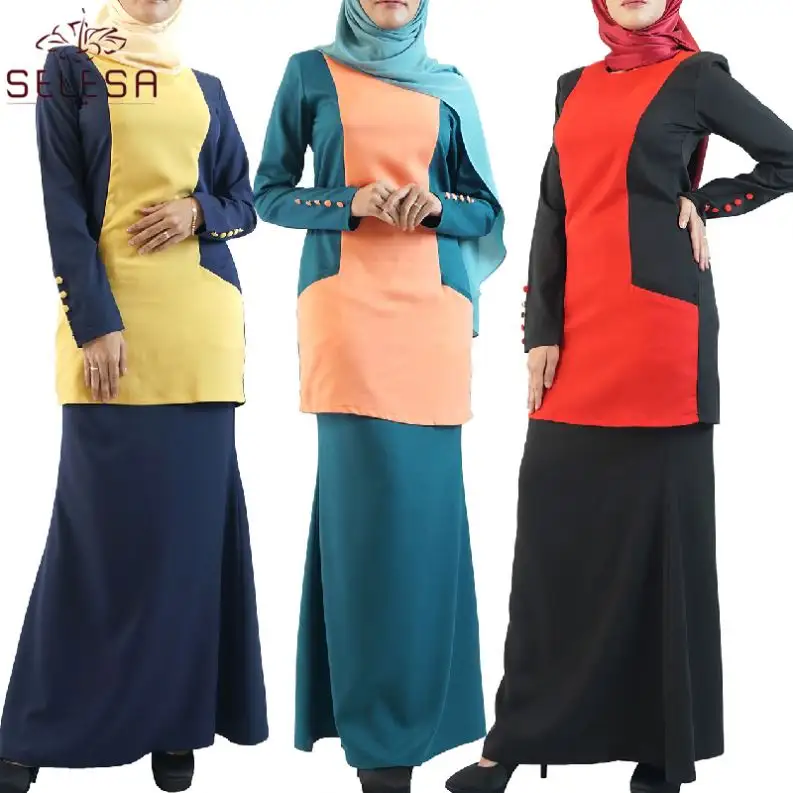 Pakaian הודי 2020 חדש דובאי אופנה העבאיה אלגנטי דפוס בת ים חצאית מסורתי פקיסטן המוסלמי שמלת Baju Kurung פהאנג