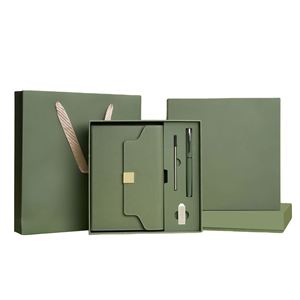 A5 High-grade Loose-leaf Spiral Thread Sewing Saddle Stitching Hardcover Leather <b>Notebook</b> Customizable Exquisite Notepad <b>Set</b> - Product Image 1