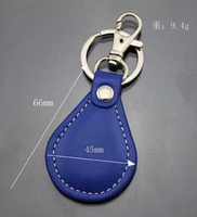 Clé de contrôle d'accès RFID programmable 13,56 MHz, porte-clés PVC, cartes de contrôle d'accès