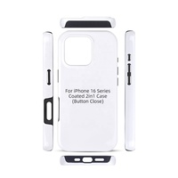 Étui de téléphone Prosub 2 en 1 pour iPhone 16 Series, revêtement 3D, impression par sublimation, étui de téléphone portable en plastique magnétique