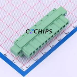 DB2EKM-7.62-7P-GN-S Plug-in Terminal Block P=7.62mm Connector Male Plug Screw Fixing 1x7P 7.62mm - Product Image 2