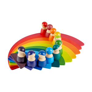 Conjunto <span class=keywords><strong>de</strong></span> 12 miniatura Arco Iris Peg muñecas juego <span class=keywords><strong>de</strong></span> madera figuras <span class=keywords><strong>de</strong></span> personas <span class=keywords><strong>de</strong></span> juguete para los niños - Product Image 2