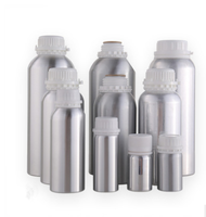 Botella de aluminio de metal de pared simple con logotipo impreso personalizado de 1L para aceites esenciales y productos químicos