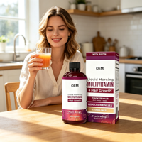 Multivitamine liquide pour la croissance des cheveux, biotine, complément alimentaire pour la croissance des cheveux, cliniquement testé, adapté aux femmes