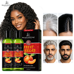Shampoo colorant capillaire permanent sans ammoniaque, gel à l'huile de pêche noire personnalisable 100ml*2, coloration rapide en 10 minutes, OEM - Product Image 6