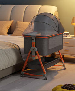 Comodino aggiornato con struttura a grana di legno Baby Swing per bambini <span class=keywords><strong>culla</strong></span> altalena per bambini <span class=keywords><strong>culla</strong></span> portatile pieghevole - Product Image 5