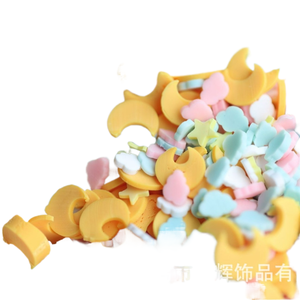 Materiale per decorazioni fai da te per custodie di telefoni, pezzi di ceramica morbida, accessori per gioielli, stelle, luna, numeri - Product Image 5