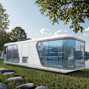 Thời Trang Hiện Đại Thiết Kế Sang Trọng Xách Tay Nhà Đúc Sẵn Kết Cấu Thép Có Thể Tháo Rời Di Động Không Gian Viên Nang Nhà Tại Trung Quốc - Product Image 1