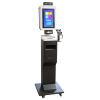 Scanner de lecteur de passeport/carte d'identité d'immigration hall d'hôtel commercial auto chek dans la machine de kiosque de paiement par carte avec scanner d'iris