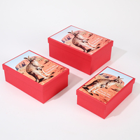 Boîte cadeau rigide personnalisée en usine avec gaufrage et pelliculage mat, doublure en mousse, couvercle ciel-terre pour emballage cadeau d'anniversaire