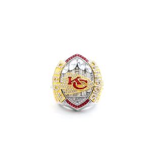 1969 2019 <span class=keywords><strong>2022</strong></span> 2023 Kansas City Chiefs <span class=keywords><strong>Nfl</strong></span> Championship Collection 4 pz Set con espositore in legno anello gioiello da uomo in lega - Product Image 5