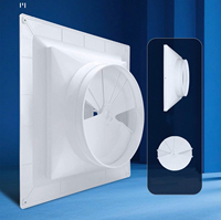 Diffuseur d'air ABS 350 mm, panneau de 300 mm, découpe de 100 mm, grille à 4 voies pour plafond, pour maison, bureau, hôtel, magasin