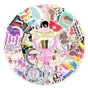 50Pcs Feminist Girl Women Power Body Free Graffiti Sticker Label For Girl Phone Notebook Bottle Luggage Decor Stickers