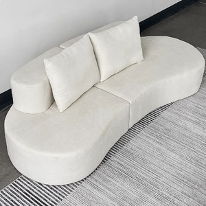 Sofá de anacardo inusual con diseño curvo, sala de estar de tela, sofá de compresión de vacío transfronterizo - Product Image 2