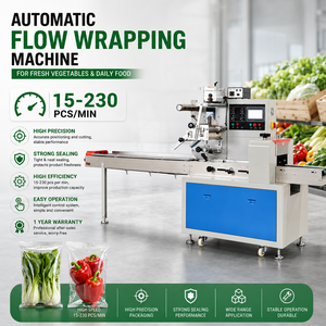Máquina Automática para Envolver Frutas y Verduras Frescas, Equipo de Empaquetado Horizontal Tipo Almohada, Maquinaria para Envolver Productos Agrícolas - Product Image 1