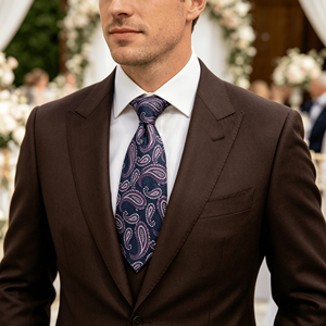 Corbata Personalizada al por Mayor, Corbata de Poliéster y Microfibra Tejida en Satén, Color Lila Lavanda, Corbata Morada Claro para Hombre - Product Image 3