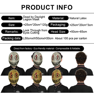 Máscara Facial Completa de Látex Glojoy, Diseño de Legión del Amanecer, Terrorífica y Espeluznante, para Halloween, Accesorio de Disfraz para Adultos - Product Image 4
