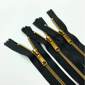 Cremallera Metálica para Jeans, Cremallera <span class=keywords><strong>de</strong></span> Latón Popular, Duradera, <span class=keywords><strong>de</strong></span> Alta Calidad, con <span class=keywords><strong>Dientes</strong></span> Dorados <span class=keywords><strong>Antiguos</strong></span> para Chaqueta - Product Image 4