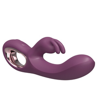 Rose Rabbit Vibrator USB Aufladbarer Silikon-Dildo G-Punkt Klitoris-Massage Doppelte Vibration Wasserdicht für Frauen