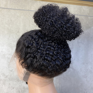 Perruque cheveux humains afro bouclés 360 Full Lace Female Fluffy Stock <span class=keywords><strong>Boom</strong></span> Hair Headgear Wholesale Stock Afro Women Pixie Curly Wigs Cover - Product Image 5