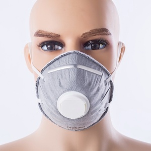 Masques faciaux <span class=keywords><strong>FFP2</strong></span> anti-poussière en forme de bol, 4 plis, avec <span class=keywords><strong>ou</strong></span> sans valve, à charbon actif, pour opérateurs de meulage, protection de la tête - Product Image 1