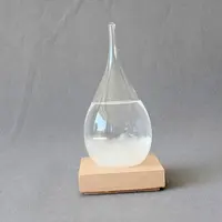 Factory Supply Creative Storm Glass, Water Drops Weather Forecast Predictor Storm Glass Weather for Office Desk Display
