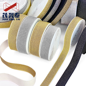Banda retráctil para falda, brillo dorado o plateado brillante, accesorios de costura, correas elásticas clásicas de color nailon - Product Image 4