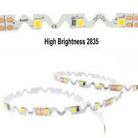 Lampu Strip LED Fleksibel Bentuk S Smd 2835 Rgb Ultra-tipis Zig Zag Dapat Dibengkokkan 120 240 60LEDS 6mm 8mm DC 12V 24V