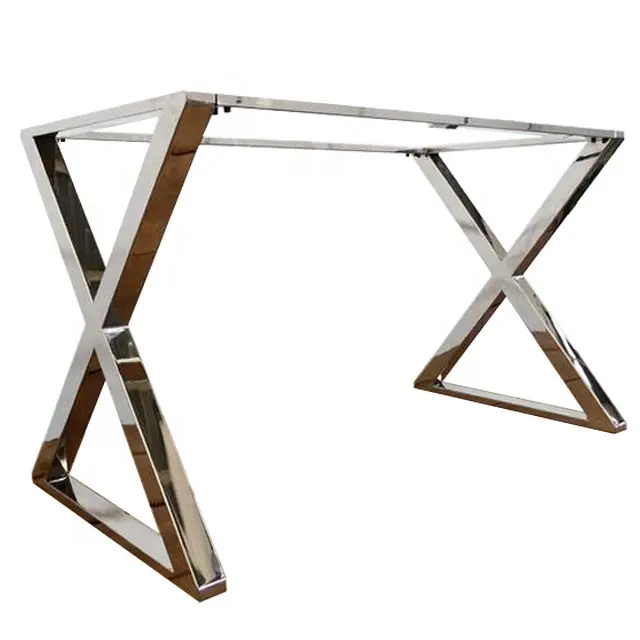 Lbt आधुनिक लोकप्रिय फर्नीचर फ्रेम आधार हिस्सा स्टेनलेस स्टील धातु टेबल पैर