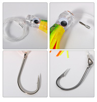 Appâts souples en résine de silicone Riged, 6 pièces/paquet, 16,5 cm/22,8 cm, jupe de calmar marlin, leurres de traîne