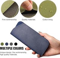 Étui à lunettes en cuir PU personnalisé, pochette souple pour lunettes de soleil, étui à lunettes portable
