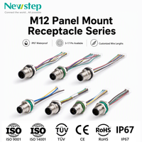 Série de connecteurs étanches M5 M8 M12 M16, assemblage de câbles de capteur circulaire IP67 à 3, 4, 5, 8, 12, 17 broches pour l'automatisation