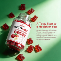 OEM Private Label Keto Appelazijn Gummies Kauwtabletten ACV Gummies Ondersteunen Metabolisme Haar Huid Nagels Welzijn 60 Stuks