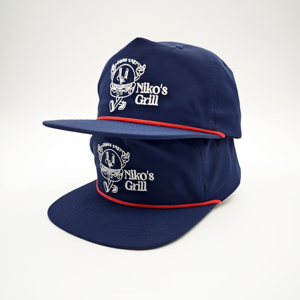 ปรับแต่งโลโก้ปักบนหมวก Richardson 256 รุ่น Rope Hat แบบเปล่า ปีกแบน 5 ชิ้น แบบ Snapback - Product Image 1