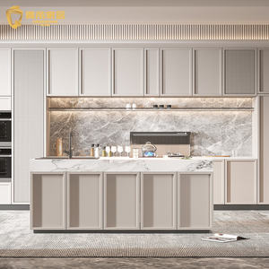 Îlot de cuisine en bois massif QD-KC-1001, matériau en pin massif, panneau HDF <span class=keywords><strong>OSB</strong></span>, meubles peints, armoire en bois sculpté stable - Product Image 1