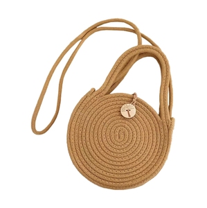 Nouveaux sacs à bandoulière pour femmes mignon coton corde <span class=keywords><strong>sac</strong></span> à main Style à la mode forme ronde <span class=keywords><strong>sac</strong></span> à bandoulière été tissé tressé <span class=keywords><strong>sac</strong></span> fourre-tout - Product Image 4