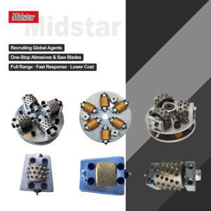 Disque abrasif pour le meulage des surfaces en béton, granit, <span class=keywords><strong>marbre</strong></span> et litchi, diamètre 250 mm, compatible avec les meuleuses - Product Image 1