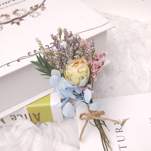 Mini bouquet de fleurs séchées naturelles 13 cm, petite composition <span class=keywords><strong>pour</strong></span> loisirs créatifs, cadeaux de mariage et décoration de cartes de vœux - Product Image 2