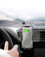Support de chargeur de voiture sans fil à serrage automatique pour téléphones mobiles iPhone et Android