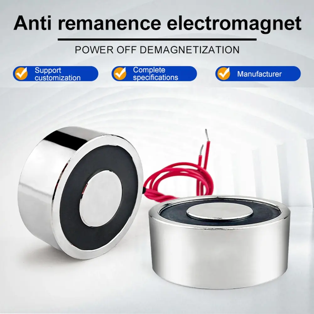 Elektromagnet LSD-P50/27 DC silinder IP65 Magnet listrik penyedot Solenoid elektromagnetik pabrik angkat Magnet kustom