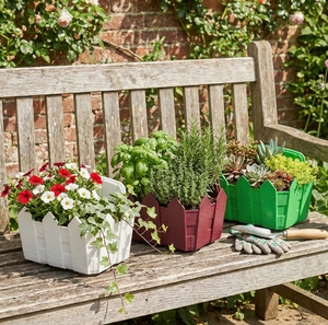 Eco-Friendly Durable Modern <b>Wall</b> Hanging <b>Planter</b> Boxes Colorful Plastic Fence Plant Pots Succulents Herbs Indoor Outdoor - Product Image 6