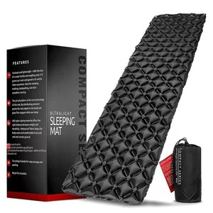 Foldable Inflatable Camping Sleeping Mat Nylon Wearproof Moisture Barrier <b>Pad</b> for Outdoor Hiking Beach Picnic Use - Product Image 1