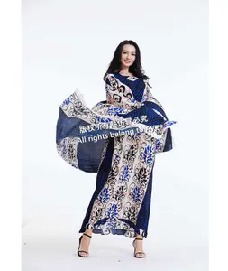 도매 여성 의류 두바이 디자인 인쇄 Kaftan 드레스