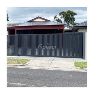 Alluminio esterno scherma traliccio cancelli elettrico telecomando grigio nero per il <span class=keywords><strong>Patio</strong></span> del cortile servizio di modellazione 3D incluso - Product Image 6