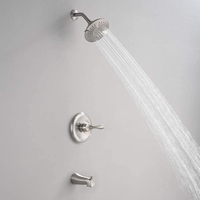 Vanne de Balance de pression aquacucubique, noir, robinet de douche de salle de bains chaude et froide à montage mural